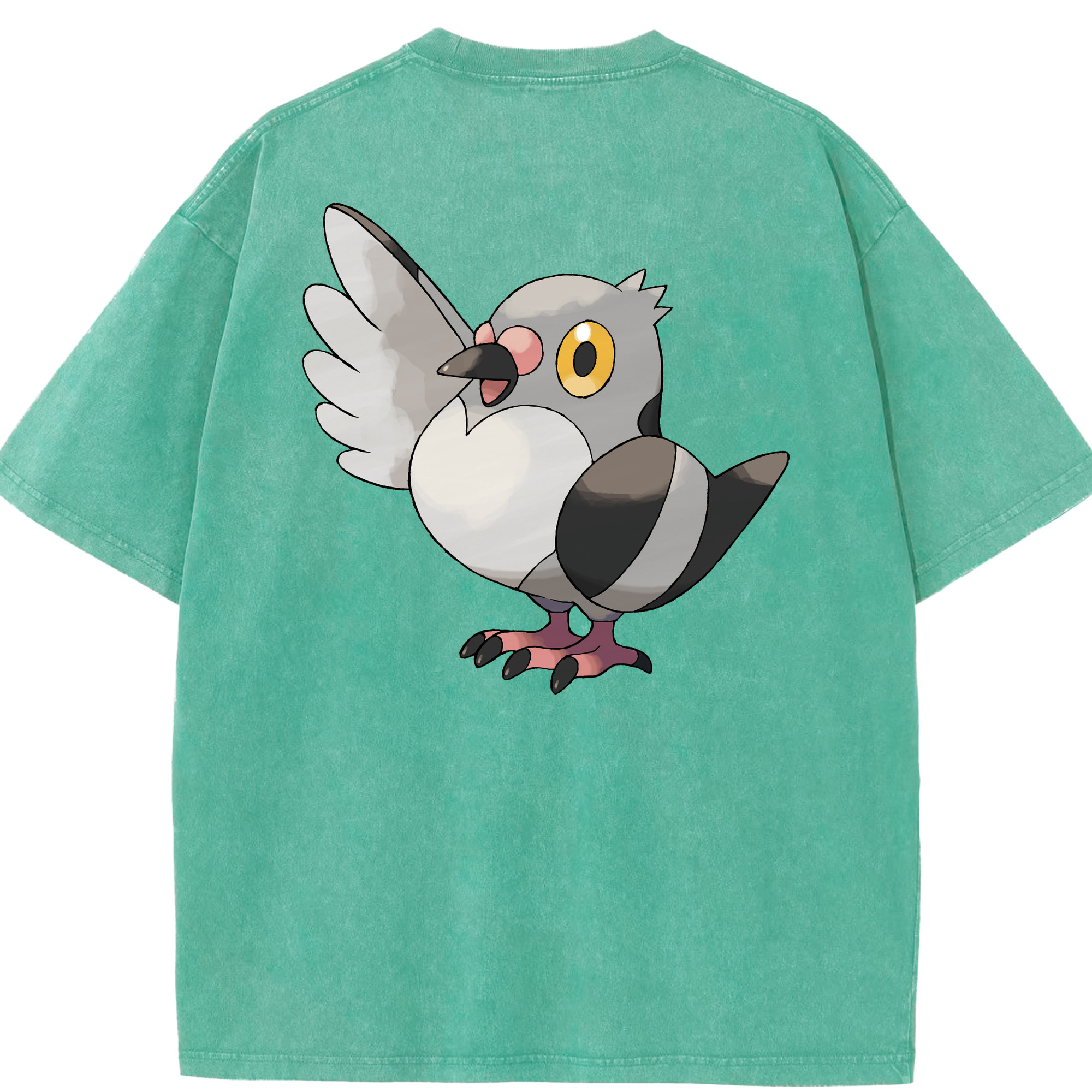 （画像用） ポケットモンスター Pokémon 綿100% ヴィンテージ風 半袖Tシャツ（背面プリント）